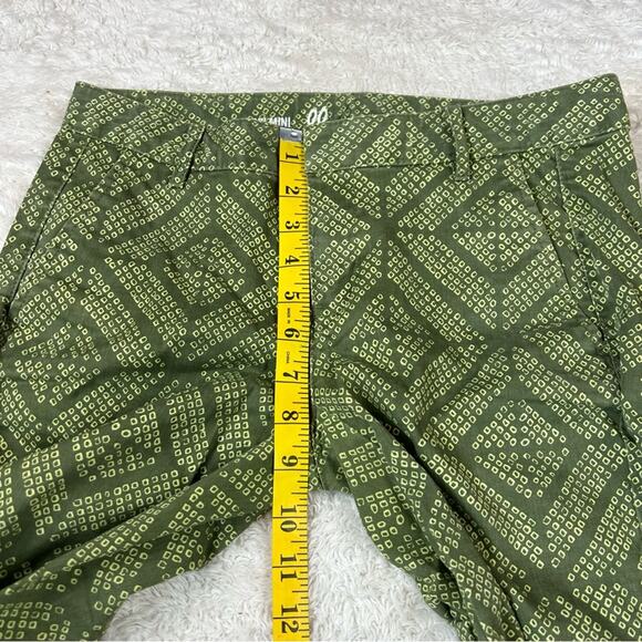Khakis by Gap skinny Mini green geometric print pants, size 00 - Picture 8 of 12